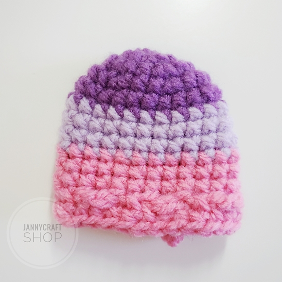 Mixed color beanie hat shift knob cover handmade. - Picture 1 of 2